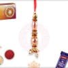 Classic Beads and Red Diamond Lumba Rakhi 2