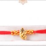 Uniquely Knotted Beads with Golden Ganesh Rakhi 3