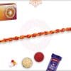 Uniquely Knotted Yellow-Red Thread Rakhi 4