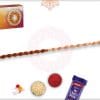 Uniquely Knotted Brown-Ivory Thread Rakhi 4