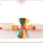 Traditional Thread Rakhi with Pearls 3