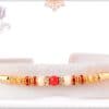 Simple Red and Golden Beads Rakhi 3
