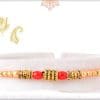 Red and Golden Beads Mauli Rakhi 3
