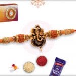 Auspicious Ganeshji Mauli Rakhi with Rudraksh 4