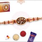 Unique Golden Mauli Rakhi with Beads