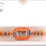 Bhai Rakhi with Diamonds and Beads 3