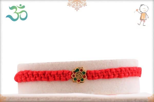 Divine Ganesh Rakhi with Handcrafted Thread