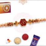 Delicate OM Rakhi with Beads 4