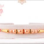 Rose Gold Pearl with Diamond Rakhi 3