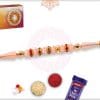 Traditional Pearl Rakhi with Red Thread 4