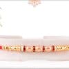 Stunning Pearl Rakhi with Golden Beads and Diamond 3