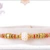 Handcrafted Pearl Rakhi with Golden Beads 3