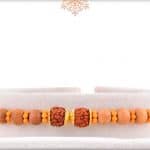 Delicate Rudraksh Rakhi with Sandalwood Beads 3