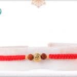 Uniquely Knotted OM with Rudraksh Rakhi 3