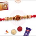 Uniquely Knotted Seven Rudraksh Rakhi 4