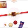 Single Rudraksh Rakhi with Aromatic Sandalwood Beads 4