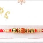 Delicate Rudraksh Rakhi with Beads 3