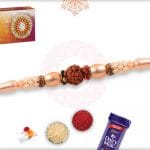 Uniquely Knotted OM with Rudraksh Rakhi 4