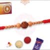 Delicate Rudraksh Rakhi with Beads 4