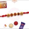 OM Rudraksh Rakhi with Sandalwood Beads 4