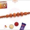 Finely Crafted Sandalwood Beads Rakhi 4