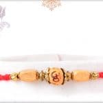 Auspicious OM with Sandalwood Bead Rakhi 3