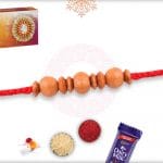 Simple Aromatic Sandalwood Bead Rakhi 4