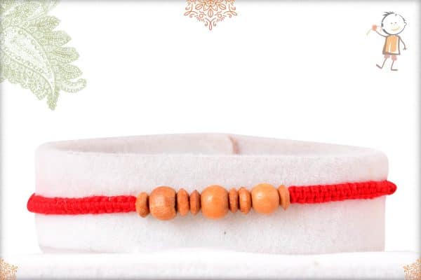 Simple Aromatic Sandalwood Bead Rakhi