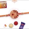 Unique Wooden Rakhi with Sandalwood Beads 4
