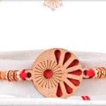 Unique Wooden Rakhi with Sandalwood Beads 3