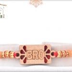 Bro Rakhi with Sandalwood Beads and Diamonds 3