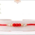 3 Red Velvet Bead Rakhi 3