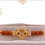 Amazing Jaguar Diamond Rakhi with Rudraksh - Babla Rakhi