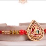 Antique Krishna Rakhi with Beads - Babla Rakhi
