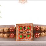 Beautiful 2 Lines Meenakari Rakhi - Babla Rakhi