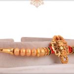 Golden Ganeshji with Beautiful Pearls Rakhi - Babla Rakhi