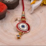 Stunning Red Evil Eye Bhabhi Rakhi - Babla Rakhi