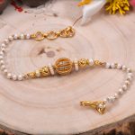Diamond with Pearl Bracelet Bhabhi Rakhi - Babla Rakhi