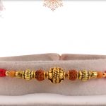 Designer Beads with Rudraksh Rakhi - Babla Rakhi