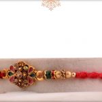 Handcrafted Diamond with Beads Rakhi - Babla Rakhi