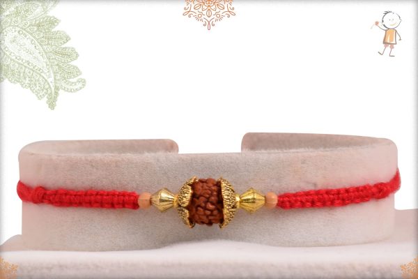 Elegant Single Rudraksh Rakhi - Babla Rakhi