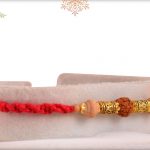 Finely Crafted Rudraksh Rakhi with Sandalwood and Antique Beads - Babla Rakhi