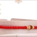 Uniquely Crafted Rudraksh Rakhi with Rose Gold Beads - Babla Rakhi