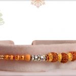 Traditional Rudraksh Rakhi with Diamond Rings - Babla Rakhi