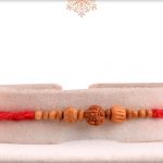 Delicate Rudraksh Sandalwood Beads Rakhi - Babla Rakhi
