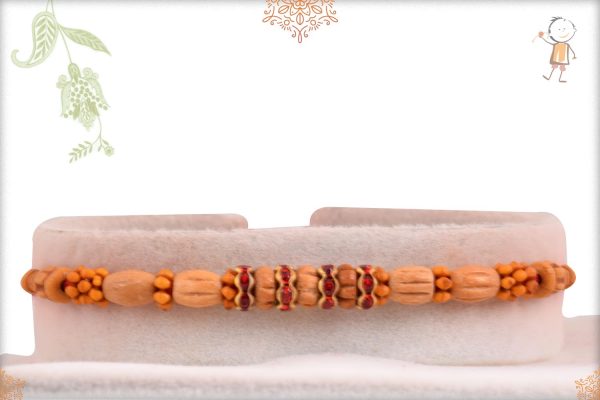 Beautiful Sandalwood Diamond Rakhi - Babla Rakhi