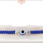 Delicate Evil Eye Rakhi with Blue Thread 2