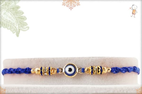 Delicate Blue Evil Eye Rakhi