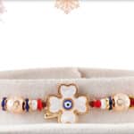 Exclusive Clover Marble Cut Evil Eye Rakhi 2