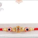 Exclusive Smiley AD Rakhi with Red Evil Eye 2